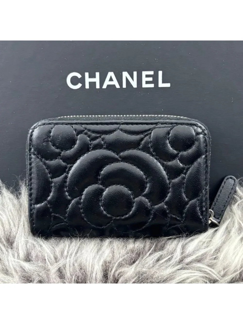 Chanel Wallet New Camellia Stitch Coin Purse